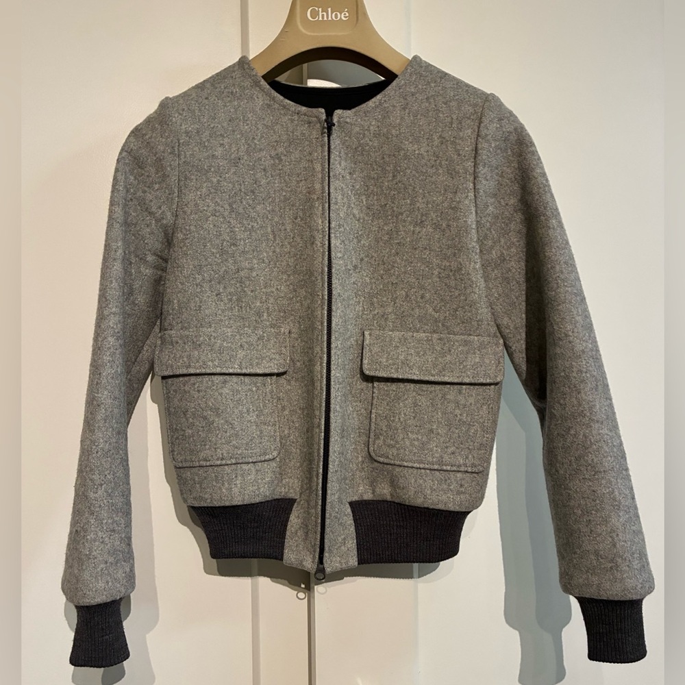 🇯🇵 BEAMS XS 36 Demi-Luxe Premium Wool Cropped Bomber Jacket